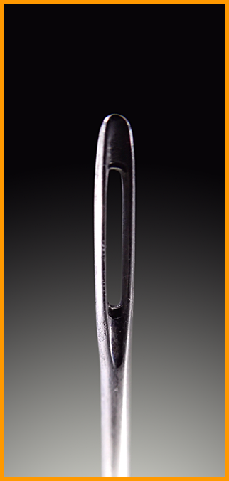 Sewing needle eye / Ушко швейной иглы