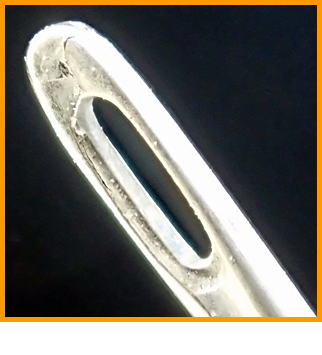 Sewing needle eye / Ушко швейной иглы